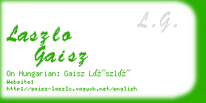 laszlo gaisz business card